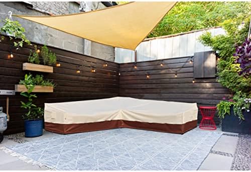 Вест Блај Патио Отворено покритие на отворено внатрешен мебел за внатрешен двор опфаќа водоотпорен рип-стоп анти-UV 600D тешки капаци