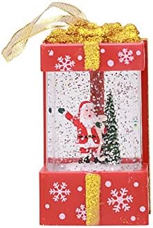 Божиќна декорација на xios 2022 Божиќна снег со музичка батерија со осветлување Ротирачки блиц вода Божиќ домашен декор снежен човек 5мл 1 роденденски