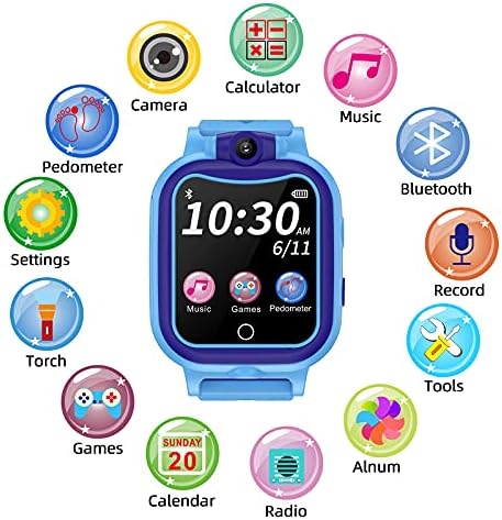 Gyet Деца Паметен Часовник Момчиња 3-10 Години И Заштитник На Екранот за iPhone 13