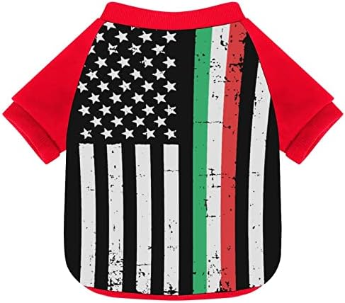Смешно италијанско американско американско знаме со знаме за печатење на миленичиња со миленичиња со џемпери со кучиња за кучиња мачка со