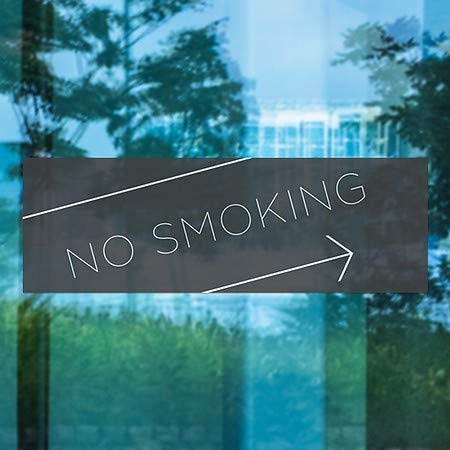 CGSignLab | Забрането Пушење-Основен Црн Прозорец Прицврстување | 36x12