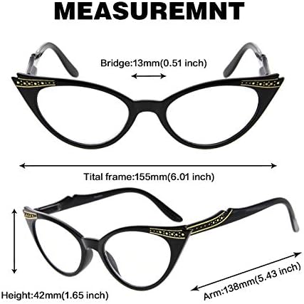 Гуд за читање очила 3 ​​парови читатели во стилот на кејти за жени
