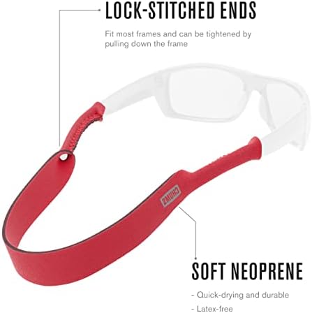 Chums Neoprene Classic Голема рамка за задржување на очила за очила - Трајни лебдечки очила за очила за сонце