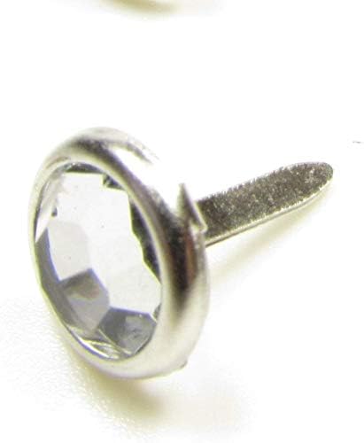 Синтего Бредс за занаети и белешка за чистење на кружни кристали Бредс 10мм Сребрена пакет од приближно 100