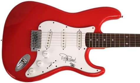 Dizzy Reed Потпишан автограм со целосна големина тркачки автомобил Црвен Fender Stratocaster Electric Guitar W/ James Spence JSA