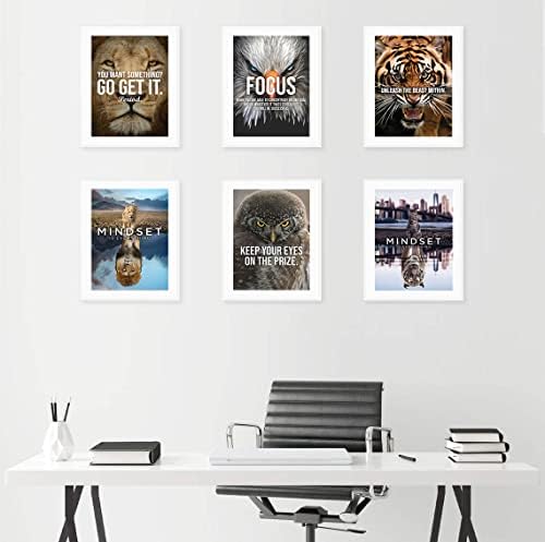 Лав тигар орел мачка буква инспиративни цитати постери wallидни уметности отпечатоци, инспиративна wallидна уметност за канцелариски цитати тема wallид декор за животи