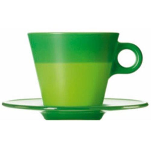 Леонардо 012268 ох магио магио промена на еспресо чаша и чинија, темно зелена боја
