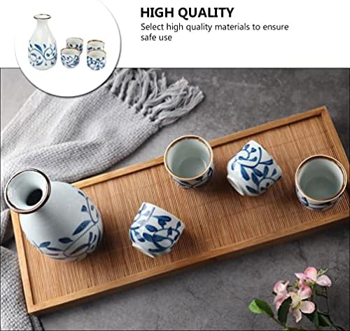 Hemoton Подарок Поставете стакло поставено декотер сет јапонски саке чаша поставени традиционални рачни насликани дизајни за раствор