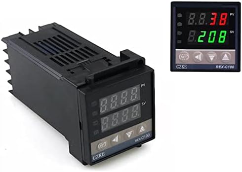 Makee Digital 220V PID REX-C100 Контролер на температура + Max.40a SSR + K Термокупа PID контролер Постави + Мијалник за топлина