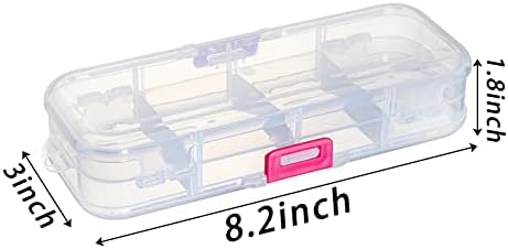 Soujoy 6 пакет кутија за моливи со двојни палуби, чиста канцелариска кутија со капакот на затегнување, пластичен организатор