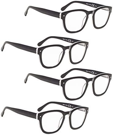 Лур читање очила 4 пакувања Професори за гроздобер стил на читатели