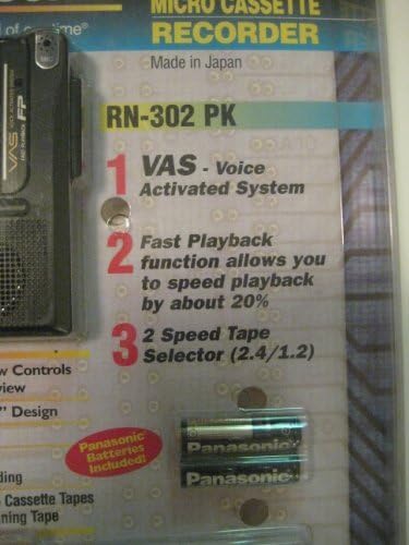 Panasonic RN - 302 Микрокасета Диктафон w/ 5 Микро Аудио Ленти Батерии &засилувач; Главата Почиста