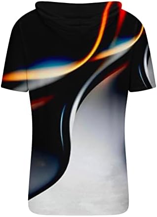 Копачка маица за мажи 2023 година лесна теретана маичка пулвер качулка лето печатено лабава лабава кратка ракав качулка врвови на врвови