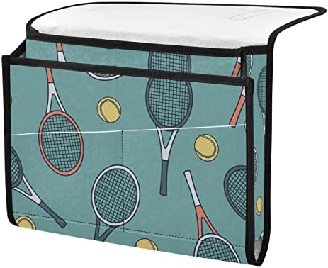 Тенис топка шема за складирање на лежишта Организатор за складирање 6 џебови во креветчињата за далечински телефон Списание Греј
