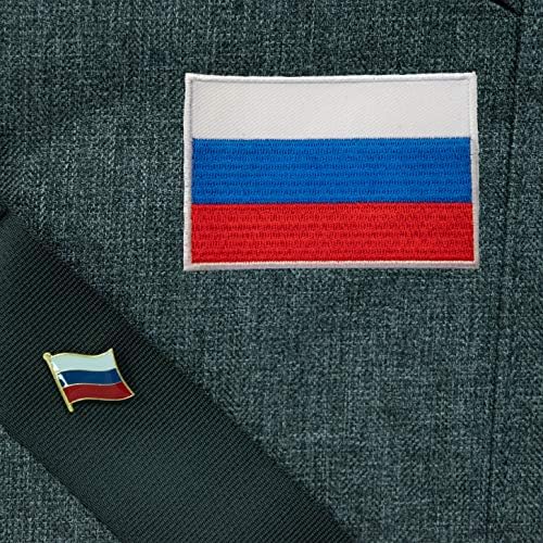 A-One 3 парчиња PCS- YaroSlavl City Enbridery+Russia Flag Lapel Pin, Русија Патриотска лепенка, декоративни сувенири, костуми за DIY, железо