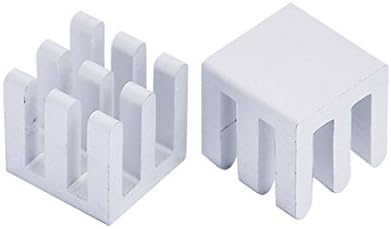 QTQGOITEM Алуминиум за ладење на ладилникот за ладење на перка 10мм x 10mm x 10mm 10 парчиња сребрен тон