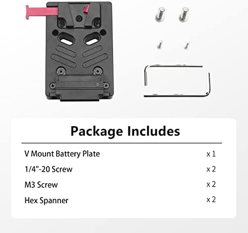 Нитзе V Плоча за батерии со 8V/3A DC, 14.8V/3A D-TAP и PD 3.0 USB-C излезни порти Mini V Mount Plate-N21-D6