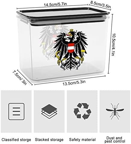 Австрија Национален Симбол Контејнер За Складирање Храна Пластични Проѕирни Кутии За Складирање Со Капак За Заптивка