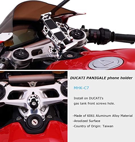 MHK го монтира држачот на телефонот CNC за Ducati Panigale 899 959 11991299 V4, црна боја