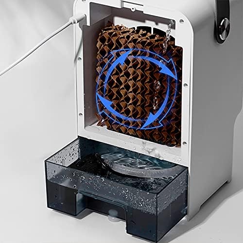 Преносен вентилатор за климатик, вентилатор за ладење на десктоп за наизменична површина со 3 брзини, ладилник за испарување