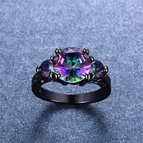 2023 година за нов ангажман круг Циркони жени свадбени прстени накит за накит за жени со целосен дијамантски дами прстен 1989 прстен