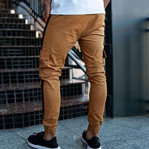 Psahjkee Mens Jogger пантолони, џемпери кои изгледаат како фармерки, Airofted Spilt Split Pants Машки проширени панталони за прошетки