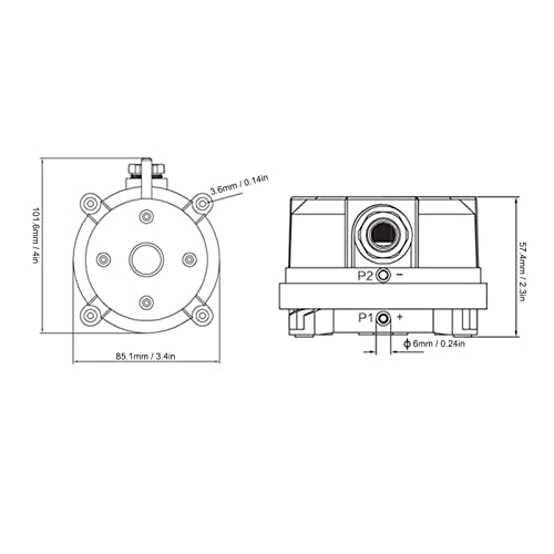 Прекинувач за притисок на воздухот, диференцијален прекинувач за навој 8x5mm SPDT Bopper Contact 40‑400Pa опсег за контрола