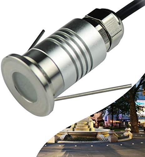 Cnbrighter LED Mini in-under Well Light Finger големина, 1W 12V DC, агол на зрак широк 120 °, IP67 водоотпорен, индикатор за