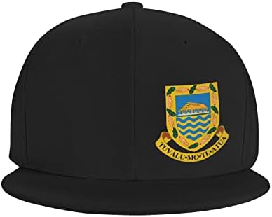 Палто на рацете на TuvaluUnisex Бејзбол капа Flat Bill за мажи и жени хип хоп стил прилагодлив изложена