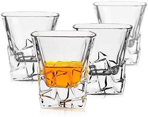 Луксу Старомодни Чаши За Виски-10 мл, Проѕирно Кристално Шкотско Стакло, Тешка Основна Тамбла За Коктели,Стакларија Во Стилот На Бар За