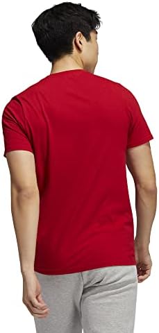 Адидас машки засилувач Редовно вклопување памучна маица EK017 XL Power Red