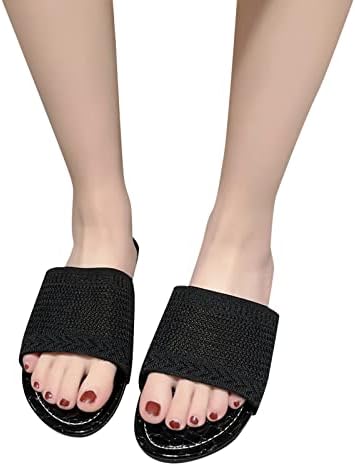 JClock сандали за жени облечени летни жени рамни сандали мода на отворено пети лизгање на слајдови сандали летни сандали на плажа