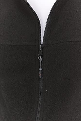 Swiss Alps Mens Full Zip Performance Performance Поларна руно јакна џемпер со џебови