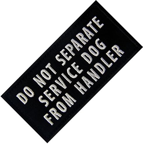 Не одвојувајте го услужното куче од управувачот/прицврстувачите на амблемите везени прицврстувачи за прицврстувачи и лепенка, 4 x 2 инчи