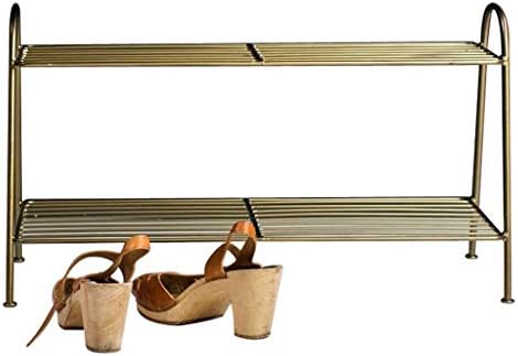 Решетката за чевли за влезна 2-слој решетката за складирање на решетки за складирање на ковано железо Трајни решетки за решетки за складирање