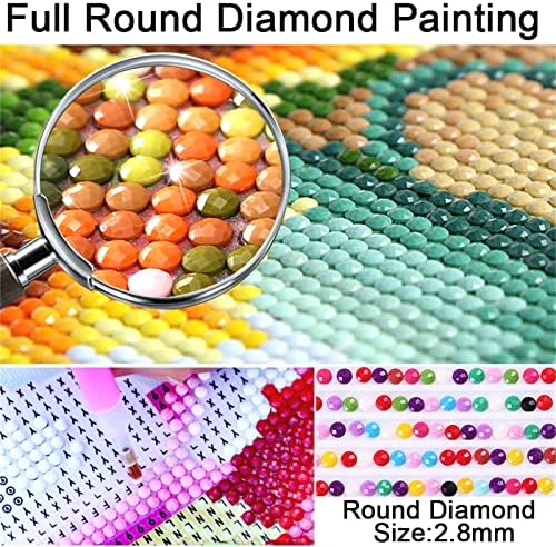 Дијамантски комплети за сликање за возрасни/деца 5D DIY дијамантска уметност боја со целосна тркалезна дијамантска уметност шума