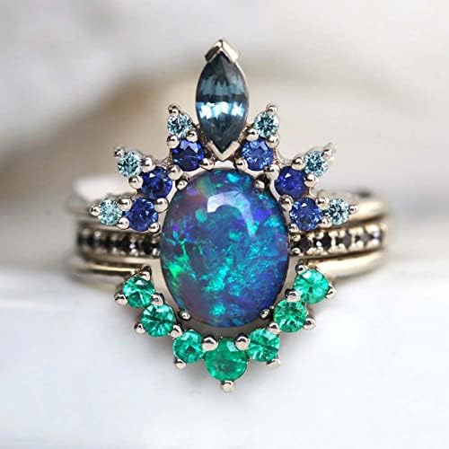 2023 Нови прстени жени модни прстени за ангажирање скапоцен камен Гроздобер прстени Костимски накит прстени за жени