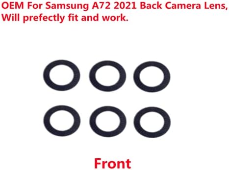 LNONLS 2 Пакет Oem Оригинална Задна Задна Камера Стаклена Леќа Замена За Samsung Galaxy A72 2021/4G A725/5G A726 Со Лепило Претходно Инсталирано