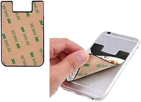 Chip Cookies Телефонски држач за картички, PU кожа самолеплива лична карта за кредитна картичка за 2,4x3,5 инчен смартфон назад