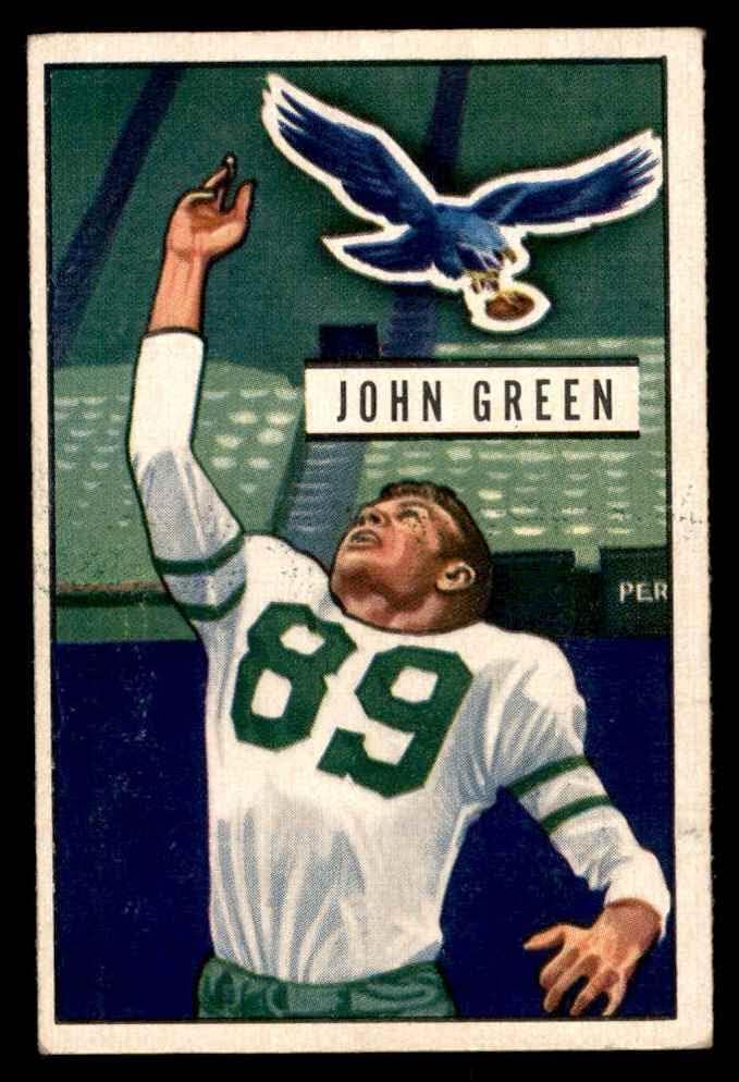1951 Bowman 83 Greenон Грин Филаделфија Орли Дин картички 5 - Поранешни орли