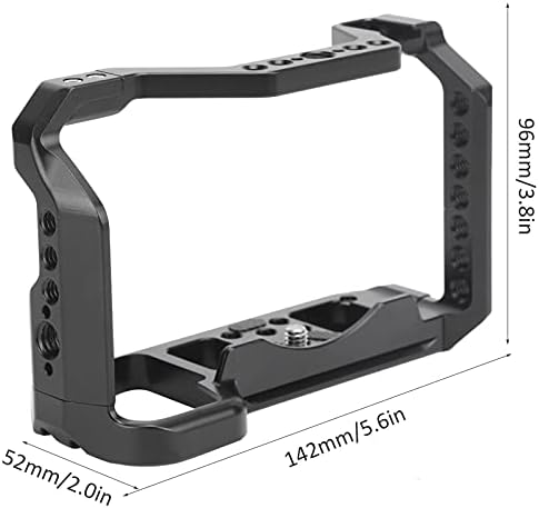 Видео кафез за камера за Sony A7C, видео -заштитен кафез на камера со ладен додаток за фотографија за монтирање на чевли