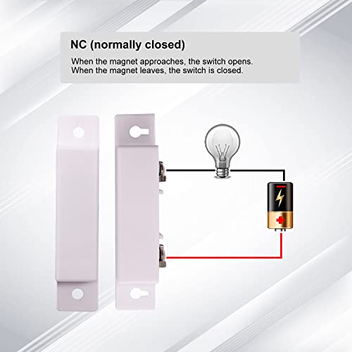 Weideer 5pcs MC-31 магнетски трска прекинувач жичен површина монтирање на сензорот за контакт на вратата на вратата Аларм магнетна