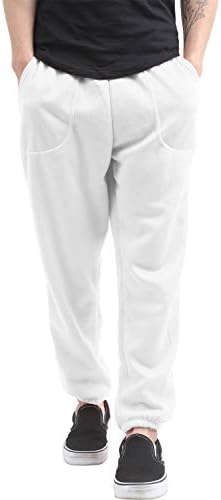 Менс руно џемпери со лесни еластични џогерски губење на панталони за влечење