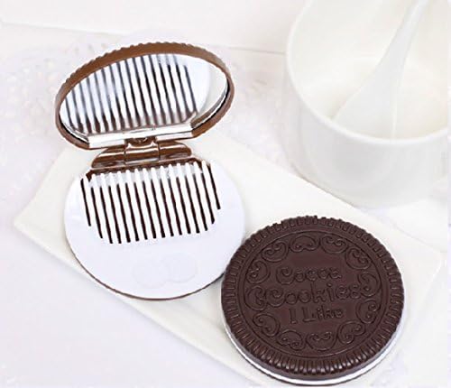 Yueton пакет од 2 мини џебно чоколадо колачиња Компактно огледало со чешел
