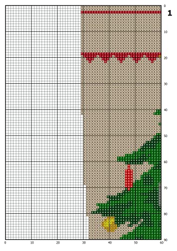 Модели на вкрстени бод PDF/Персонализирани Божиќни чорапи Смешно модерно броење лесни слатки Божиќни вкрстени шема за почетници DIY, дигитално