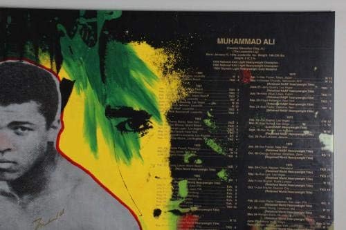 Мухамед Али потпиша платно уметност Стив Кауфман - Коа ЈСА - Автограмирана боксерска уметност