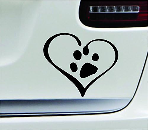 ExpressDecor срце со шепа Печати Loveубов куче мачка симбол Декл Семејство Loveубовен автомобил Камион Прозорец