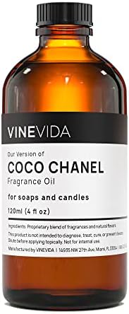 Виневида [4oz] Коко Шанел 5 Мирис масло за мириси за правење свеќи за правење сапун, масла за парфеми за жени, свеќи од соја, масло од тело,