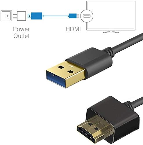 USB До HDMI кабел 2pack, ВИКЕРО USB 2.0 Машки До HDMI Машки Полнач Кабел Сплитер Адаптер-0.5 М