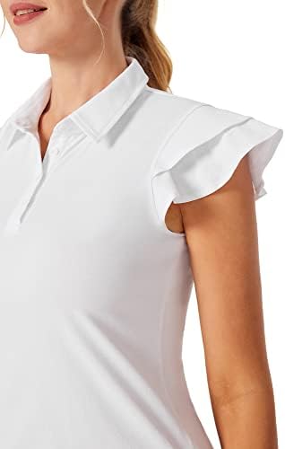 Jackек Смит женски голф Поло кошула рафли без ракави влажни тениски кошули со лесни атлетски врвови